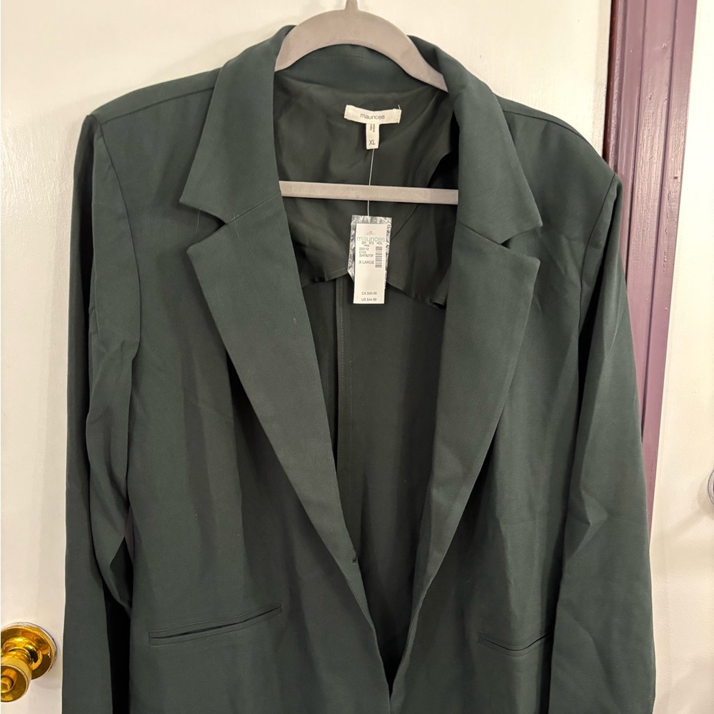 Women’s Maurice’s Dark Green Blazer NWT XL